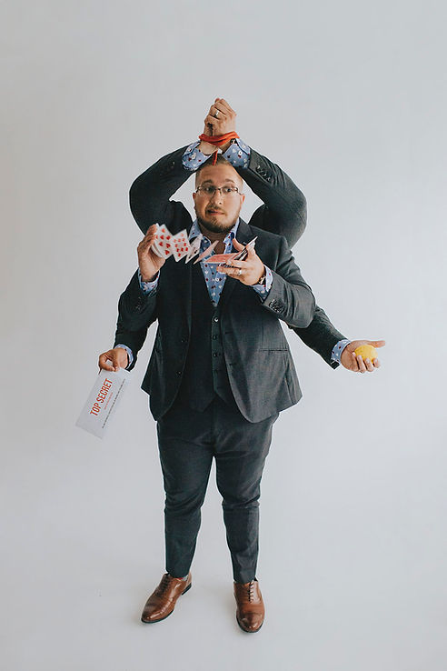 Chris Wheel performing magic