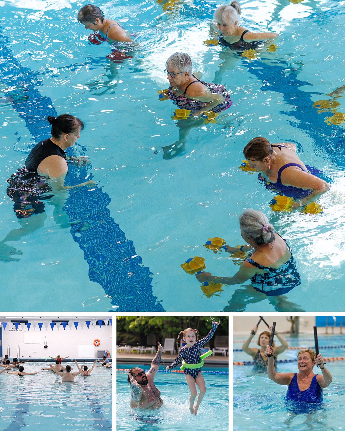 Swimmers enjoying the pool at JCC Buffalo