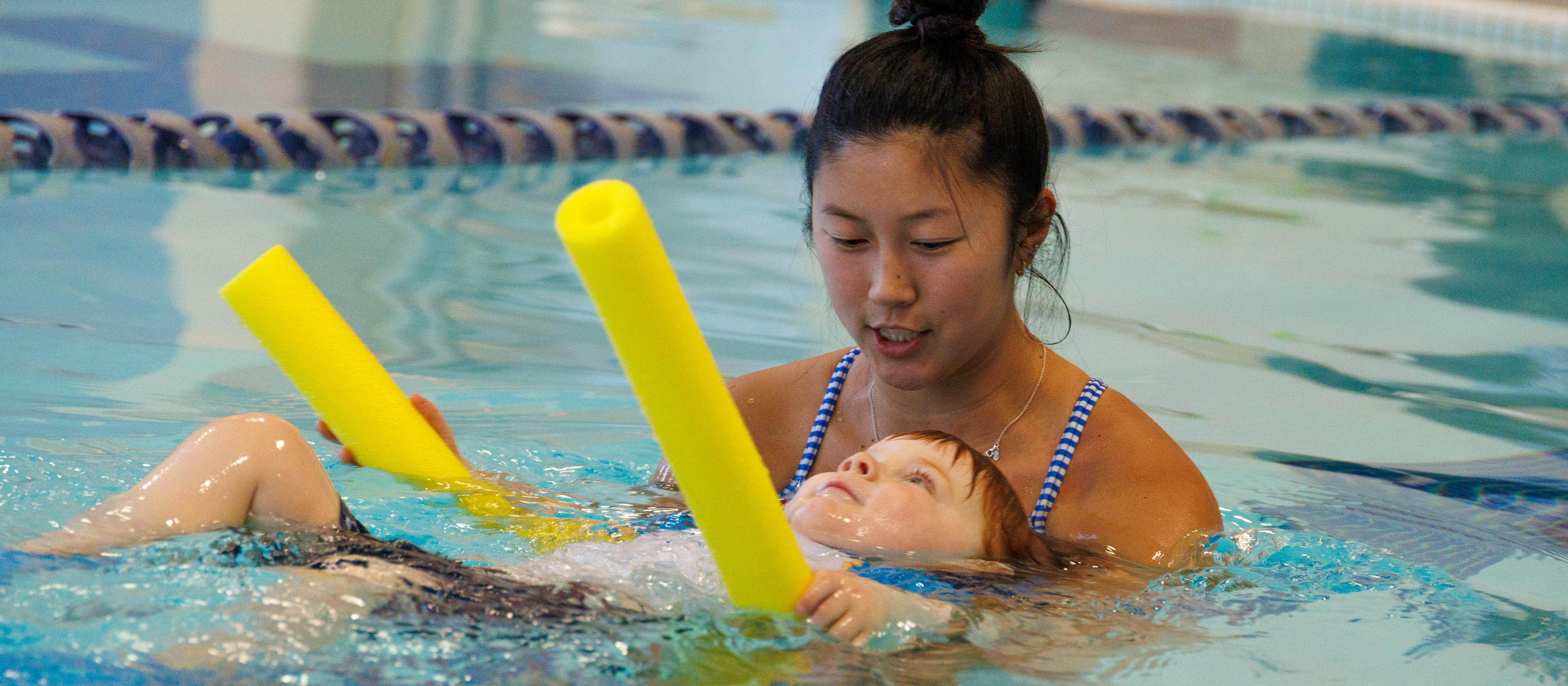 Swim lesson instruction at JCC Buffalo