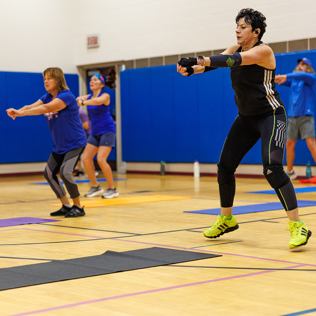 JCC Buffalo members participating in a group fitness class